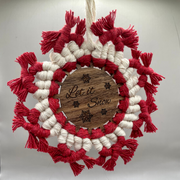 Wood and Cotton Christmas Ornament