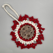 Wood and Cotton Christmas Ornament
