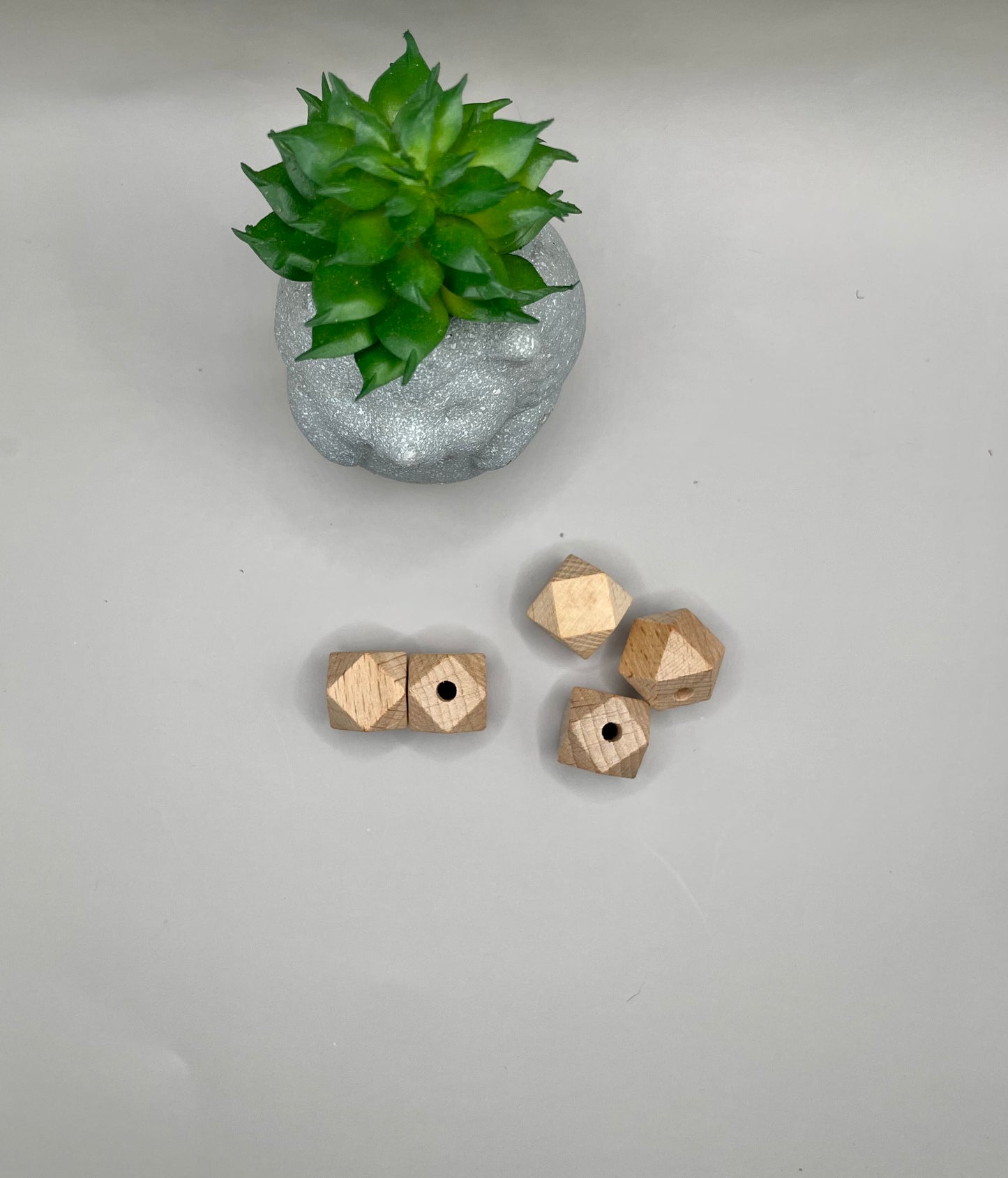 Hexagon Maple Wood Beads