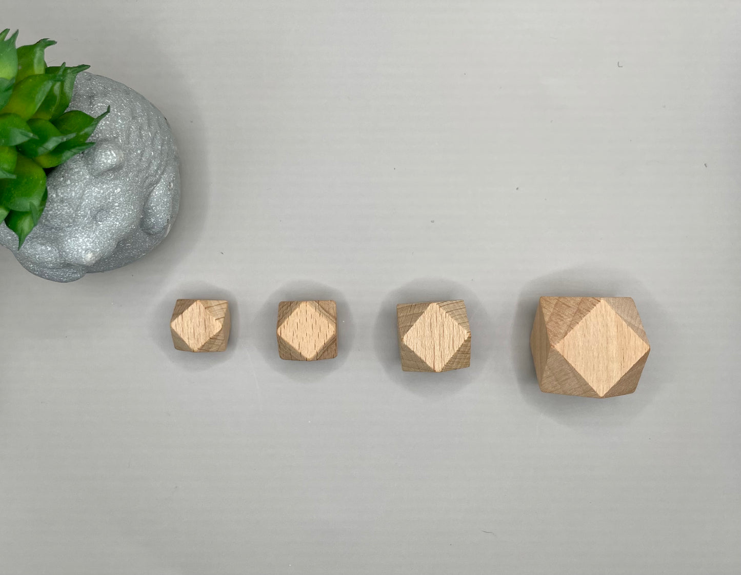 Hexagon Maple Wood Beads